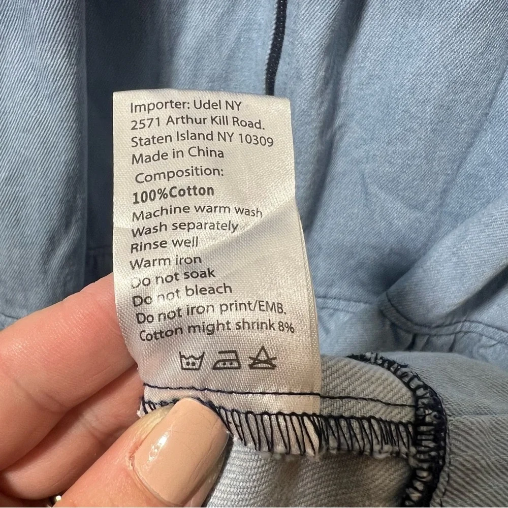 Ombré Denim Midi Parachute‎ Dress